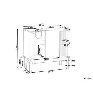 Beliani Waschbeckenunterschrank aus MDF-Platte Modern NUBES  