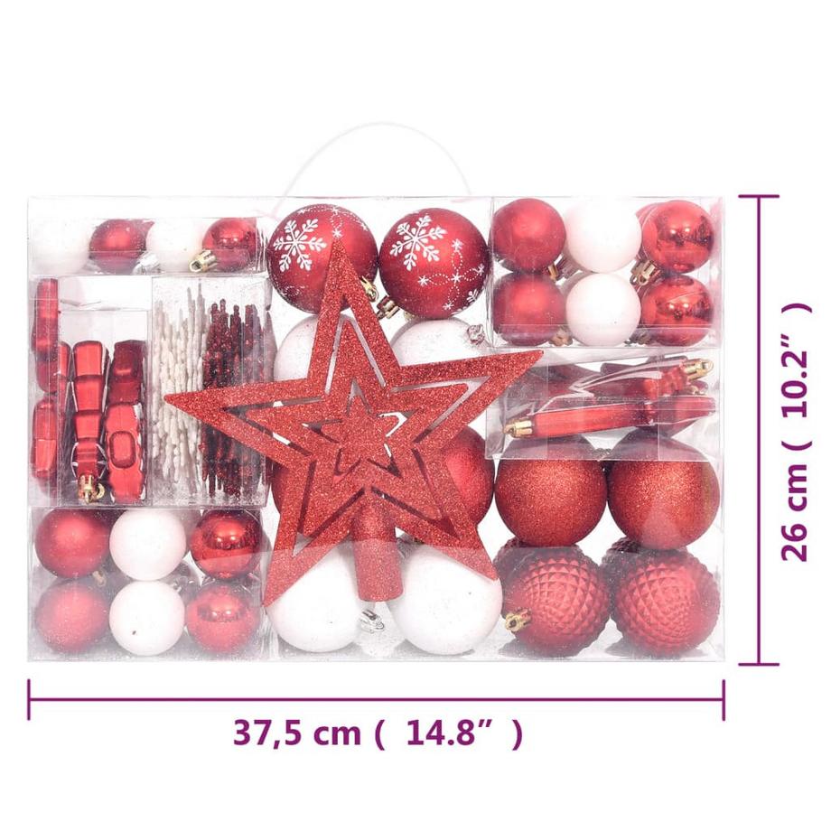 VidaXL set addobbi di Natale Plastica  