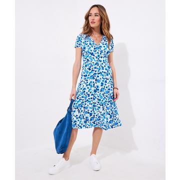 Zartes geblümtes Wickelkleid