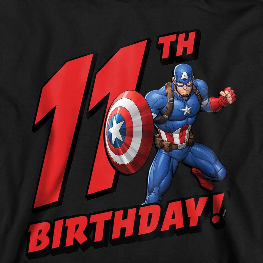 CAPTAIN AMERICA  Felpa Con Cappuccio 11 ° Compleanno Erica 