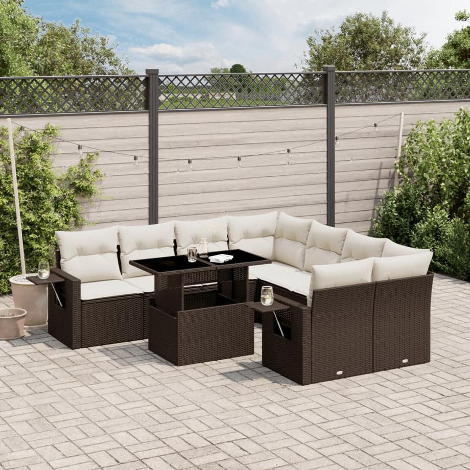 VidaXL set divano da giardino Polirattan  