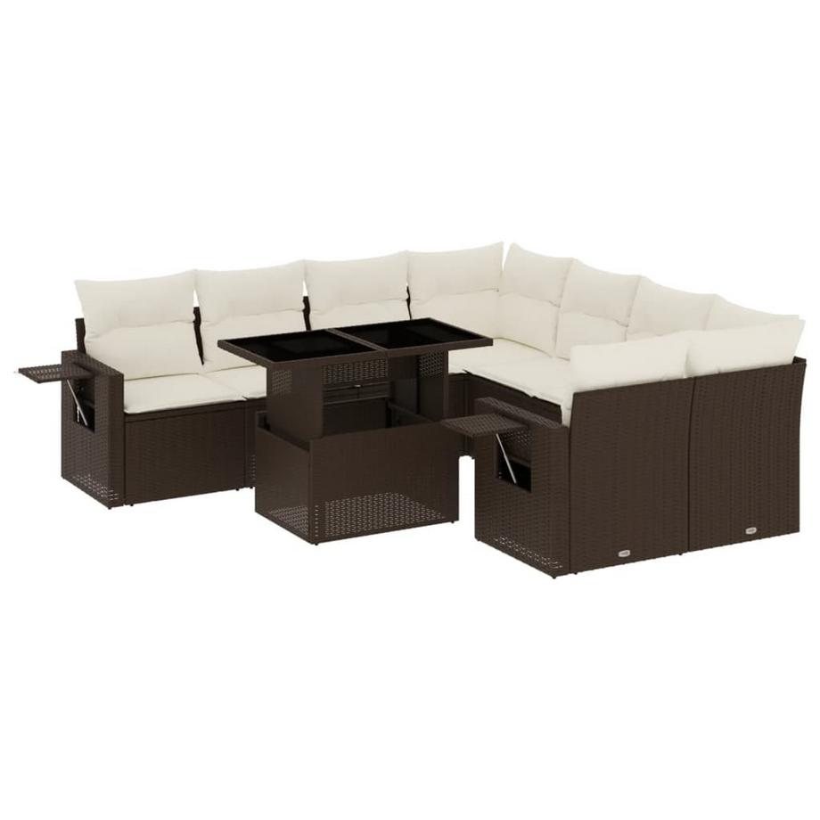 set divano da giardino Polirattan