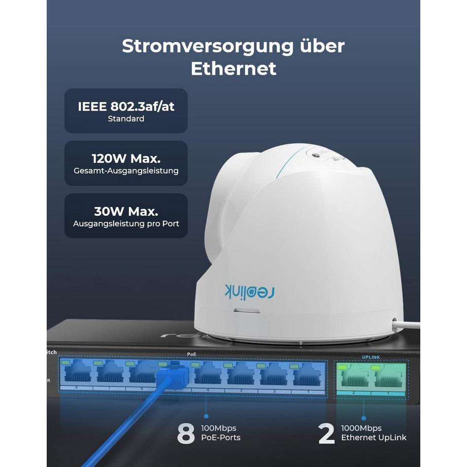 Reolink  Switch PoE RLA-PS1 con 10 connessioni 