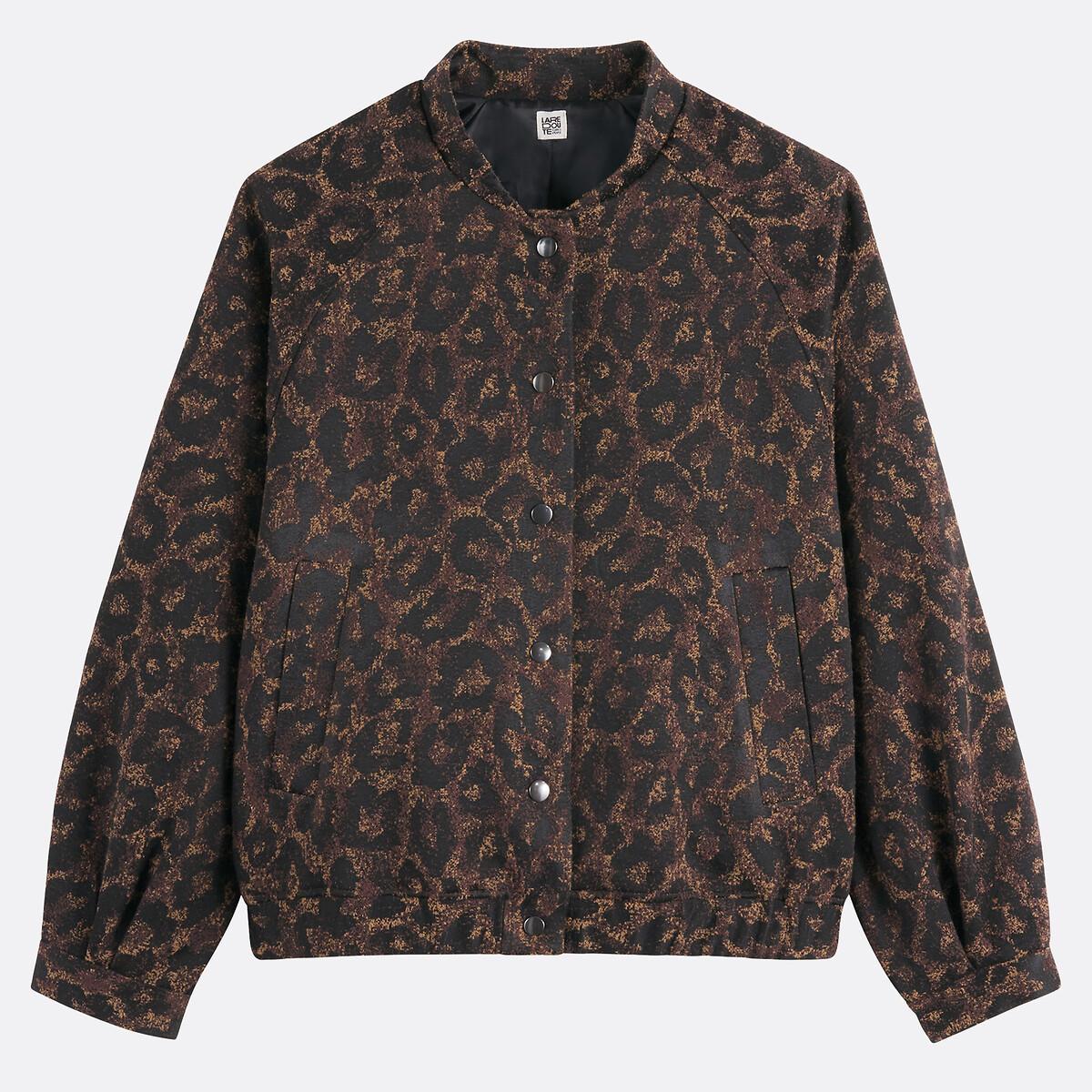 La Redoute Collections Kurze Oversized Bomberjacke mit Animal-Print  