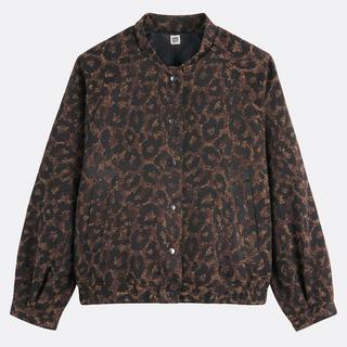 La Redoute Collections Kurze Oversized Bomberjacke mit Animal-Print  