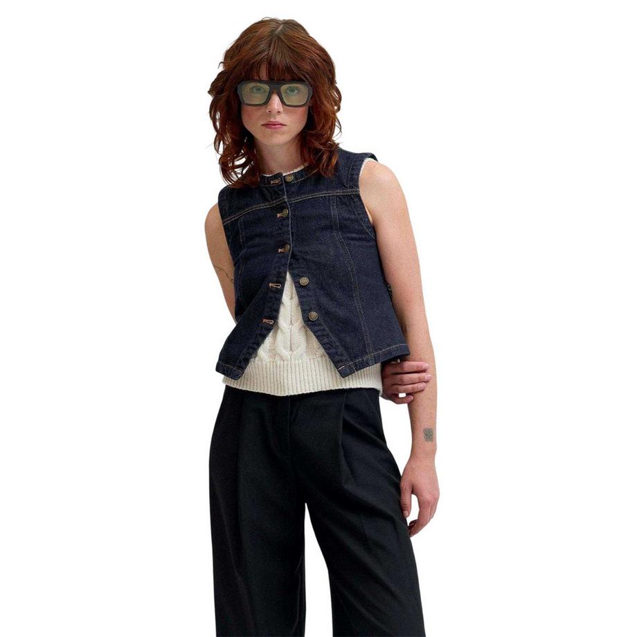 JJXX Gilet en Denim Sans Manches  