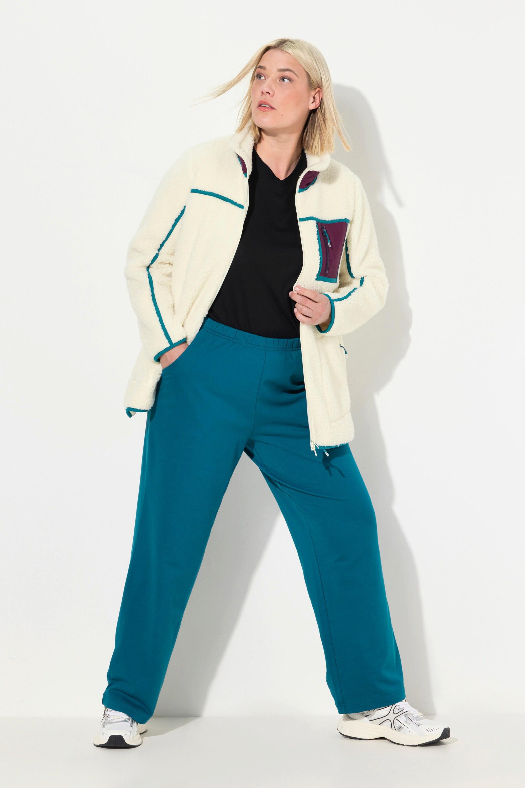 Ulla Popken Pantaloni sportivi Gamba dritta Cintura elastica  