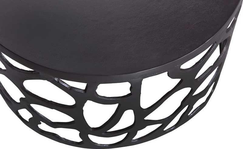 mutoni Table basse Jasper aluminium noir 64x64  