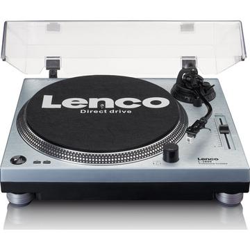 Lenco L-3809ME piatto audio Giradischi a trasmissione diretta Blu, Metallico Manuale