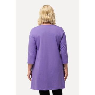 Ulla Popken  Longshirt, Ziernähte, A-Linie, V-Ausschnitt, 3/4-Arm 