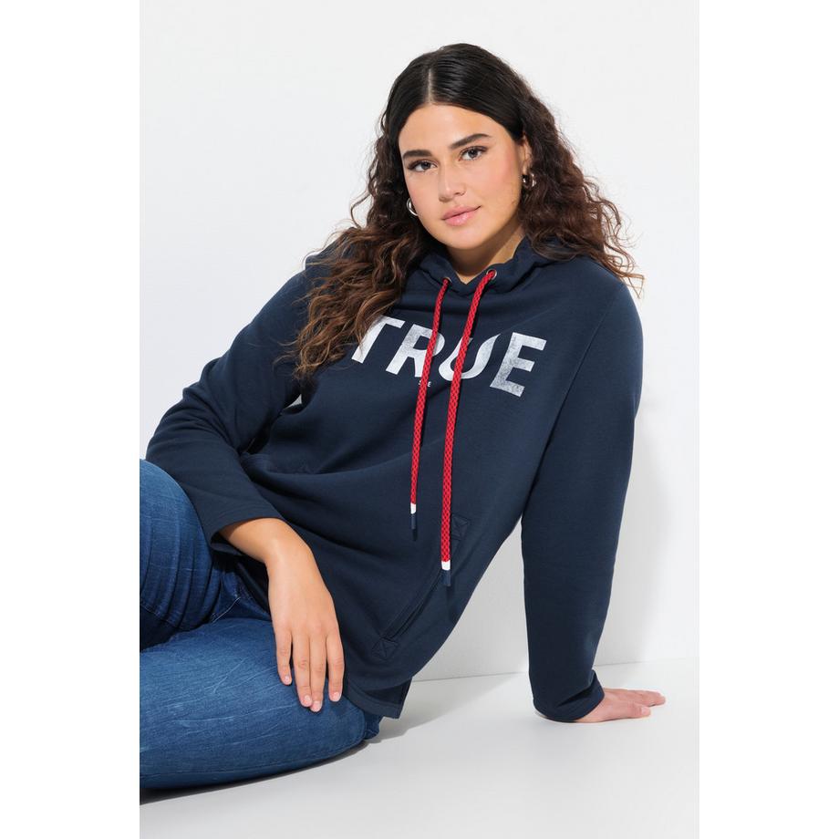 Ulla Popken Hoodie True Kapuze Kordel Taschen  