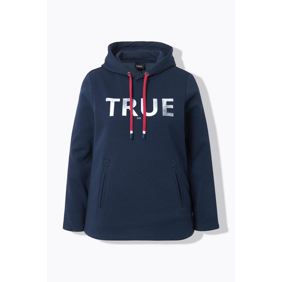 Ulla Popken Hoodie True Kapuze Kordel Taschen  