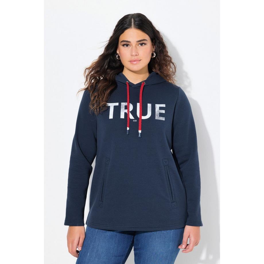 Ulla Popken Hoodie True Kapuze Kordel Taschen  