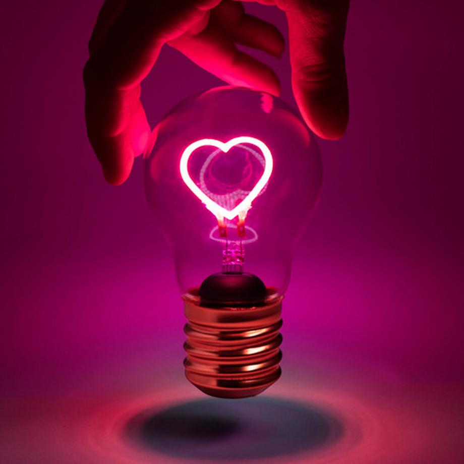 Lampe Ampoule sans fil Cœur