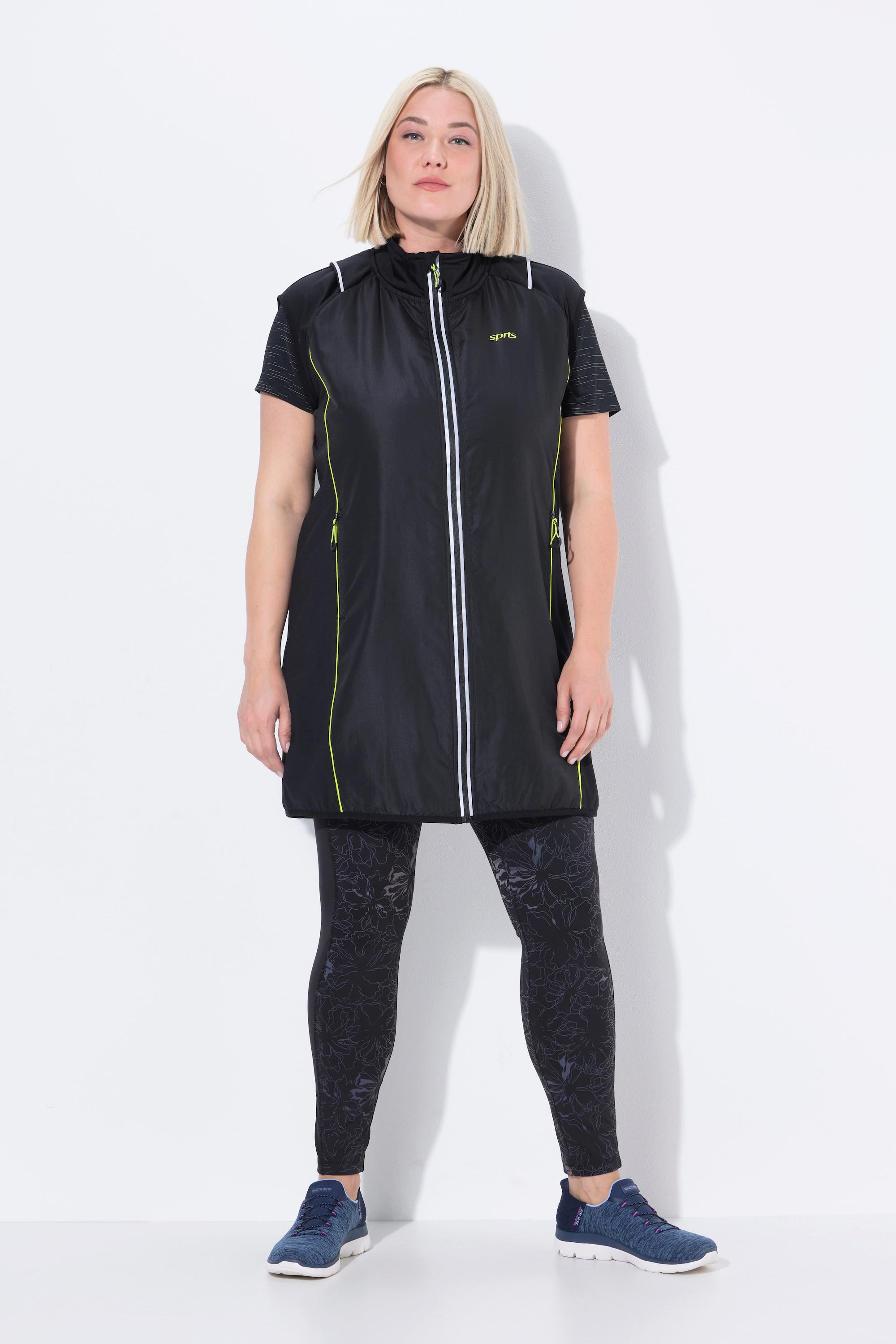 Ulla Popken Cappotto Funzionale 2-in-1 Maniche Staccabili Tasche con Zip  