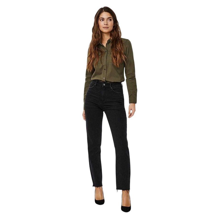 VERO MODA Jeans Taille Haute Jambe Droite  