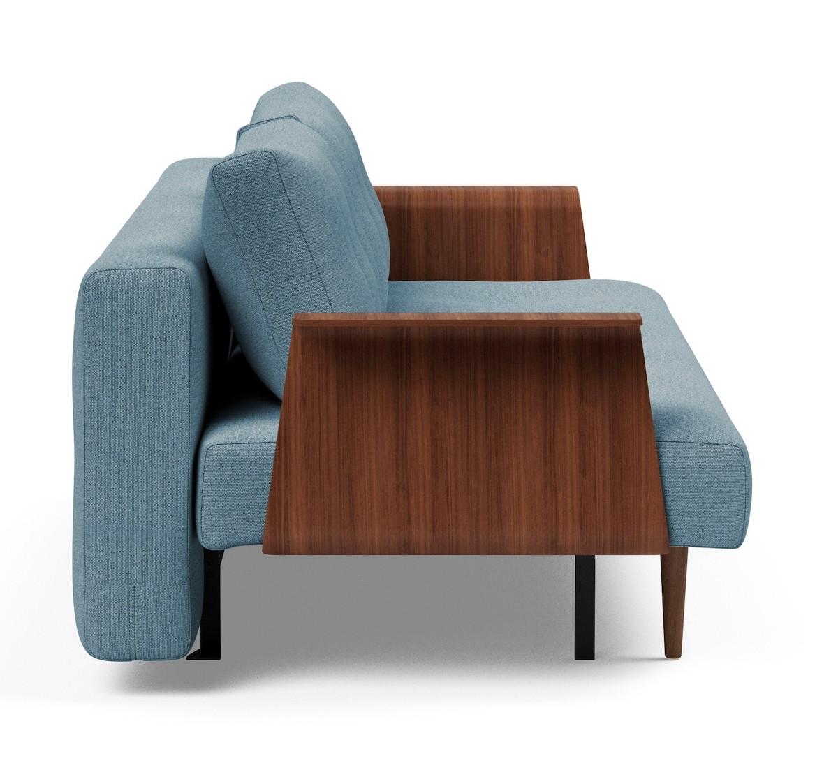 Innovation Living Divano letto Recast Dark Styletto con braccioli - Soft Indigo  