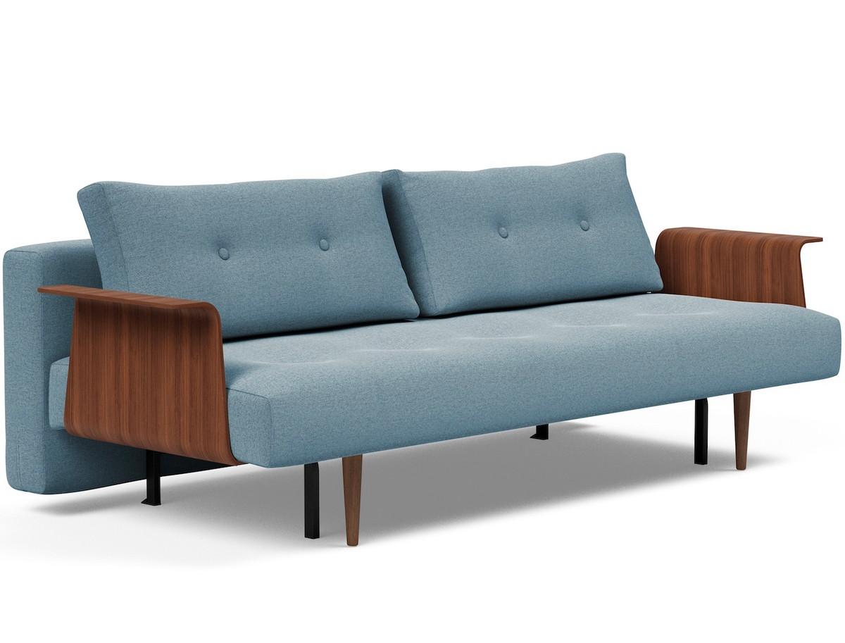 Innovation Living Divano letto Recast Dark Styletto con braccioli - Soft Indigo  