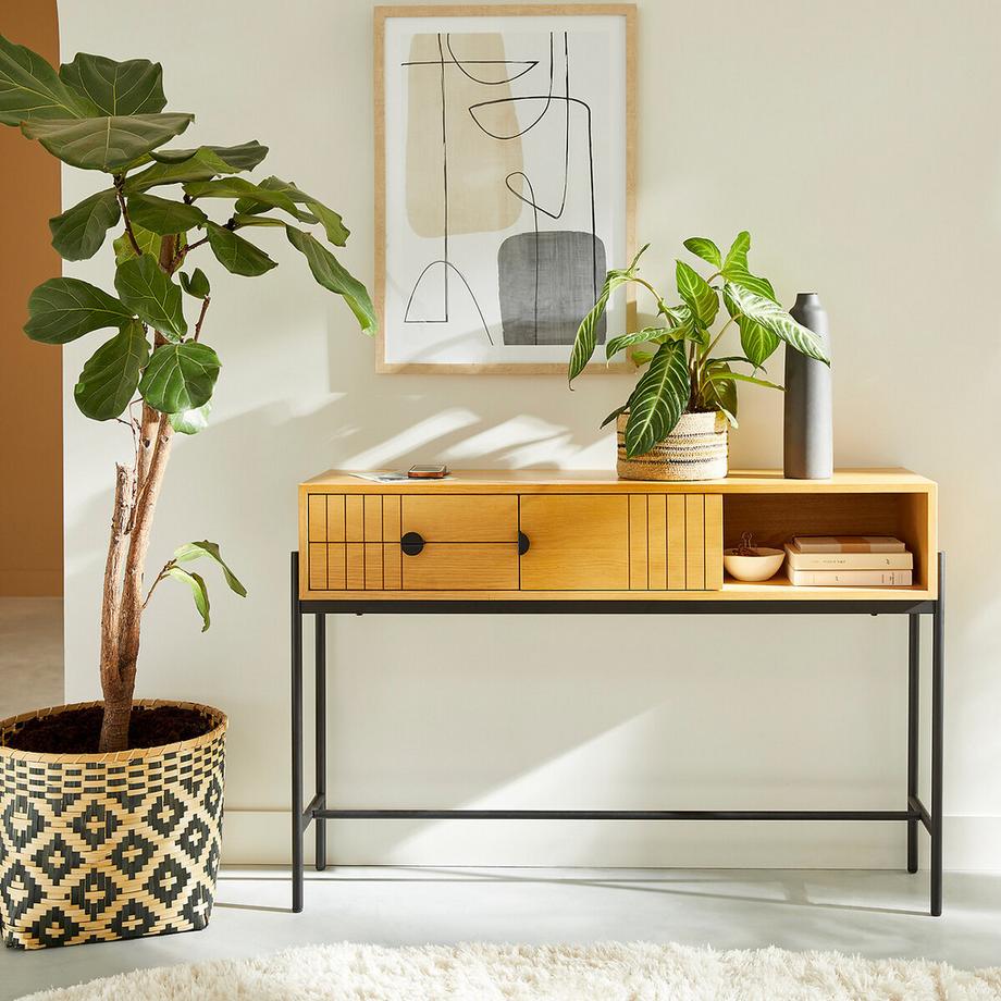 La Redoute Intérieurs Eichenfurnierte Konsole mit Stauraum Clara  