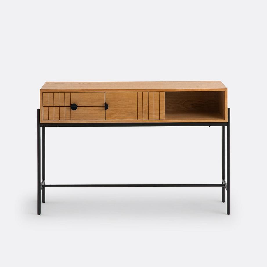 La Redoute Intérieurs Eichenfurnierte Konsole mit Stauraum Clara  