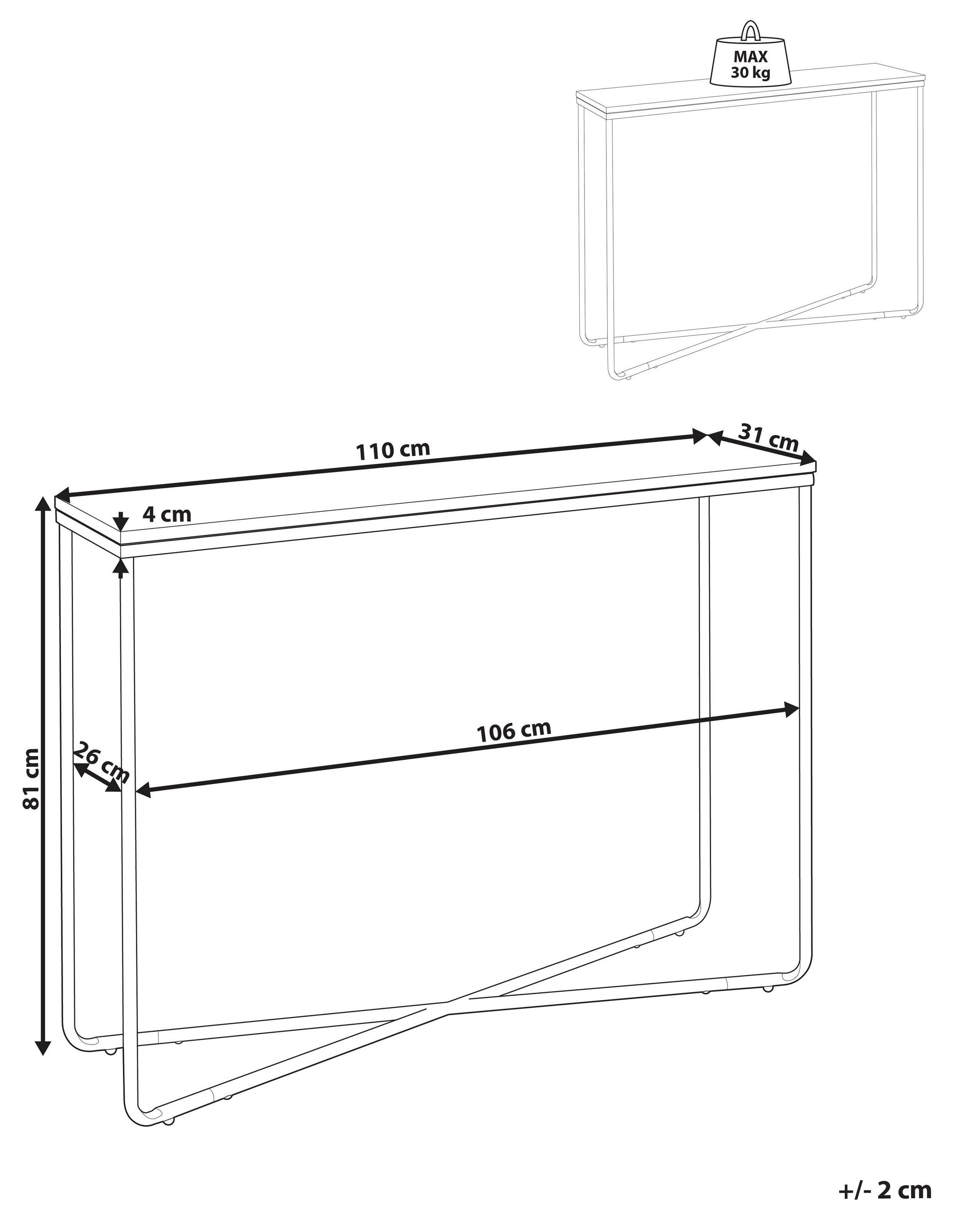 Beliani Console en MDF Industriel LAKOTA  