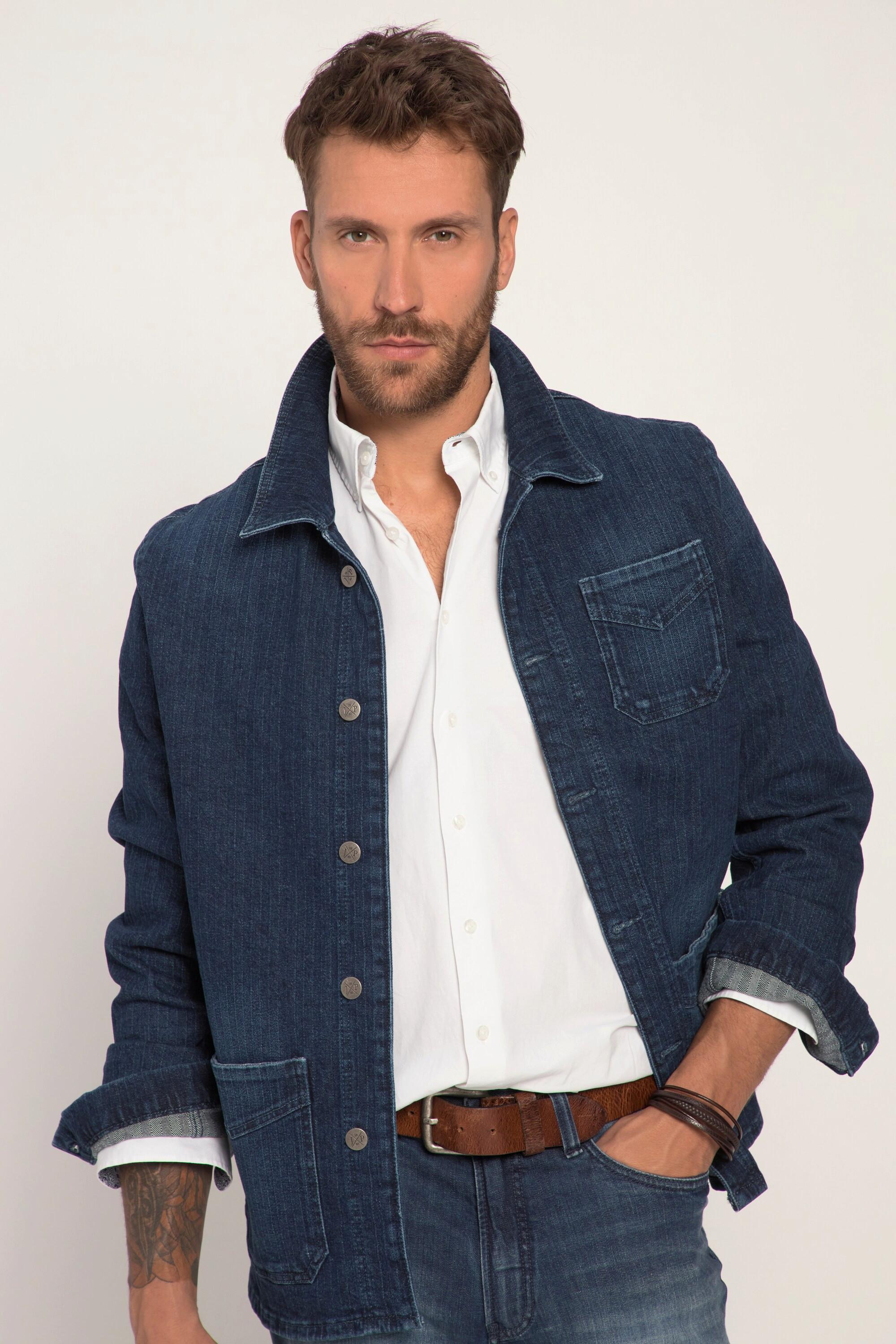 JP1880 Overshirt in denim Collo a revers  