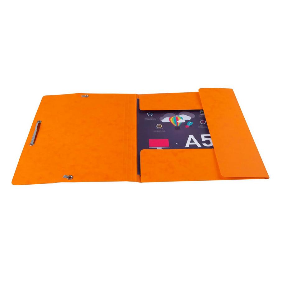 Exacompta Chemise à élastique 3 rabats carte lustrée 400gm2 - format scolaire 17x22cm - x 25  