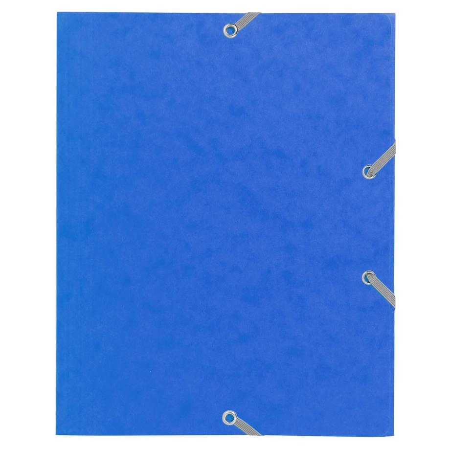 Chemise à élastique 3 rabats carte lustrée 400gm2 - format scolaire 17x22cm - x 25