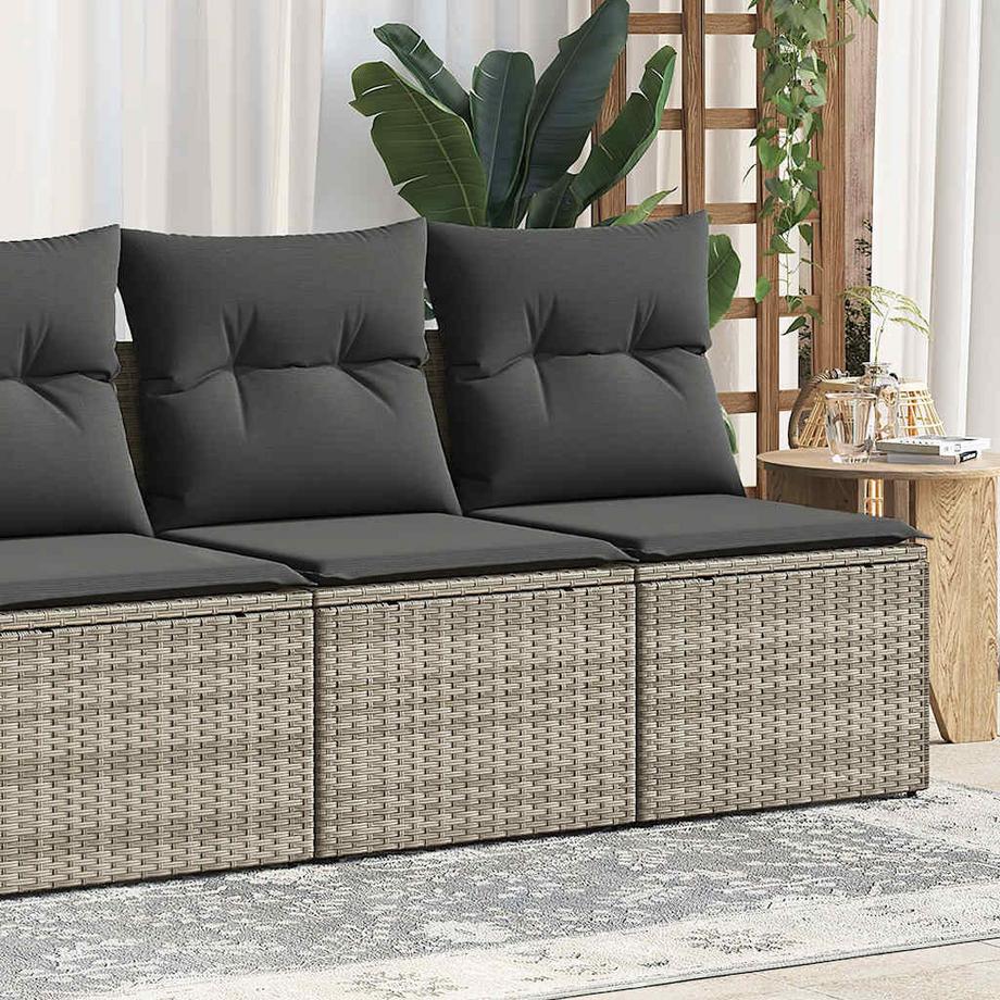 VidaXL set divano da giardino Polirattan  