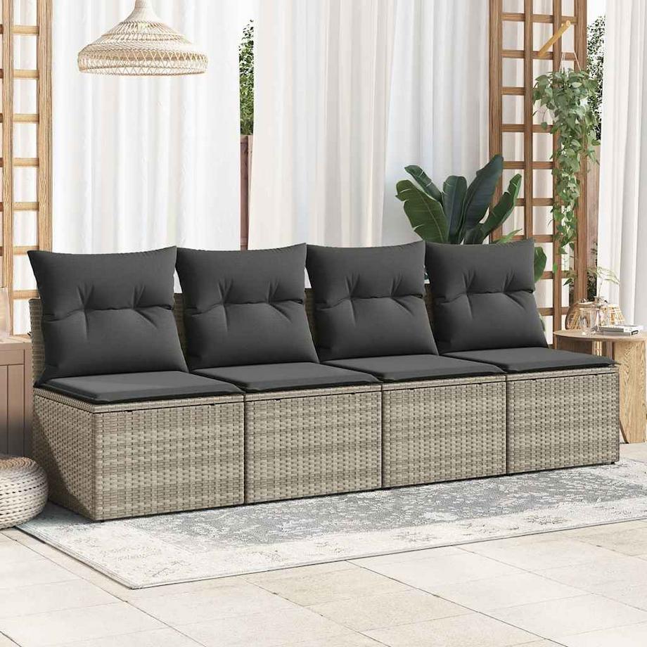 VidaXL set divano da giardino Polirattan  