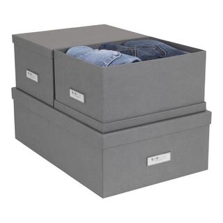 Bigso Box of Sweden INGE Aufbewahrungsbox Set 3 Stk.   Grau  