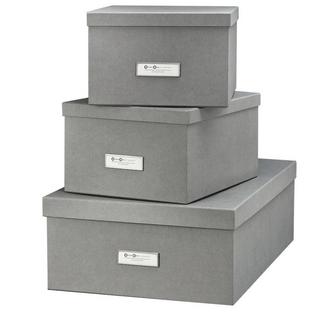 Bigso Box of Sweden Bigso INGE Boîte de rangement Set 3 pcs - Gris  