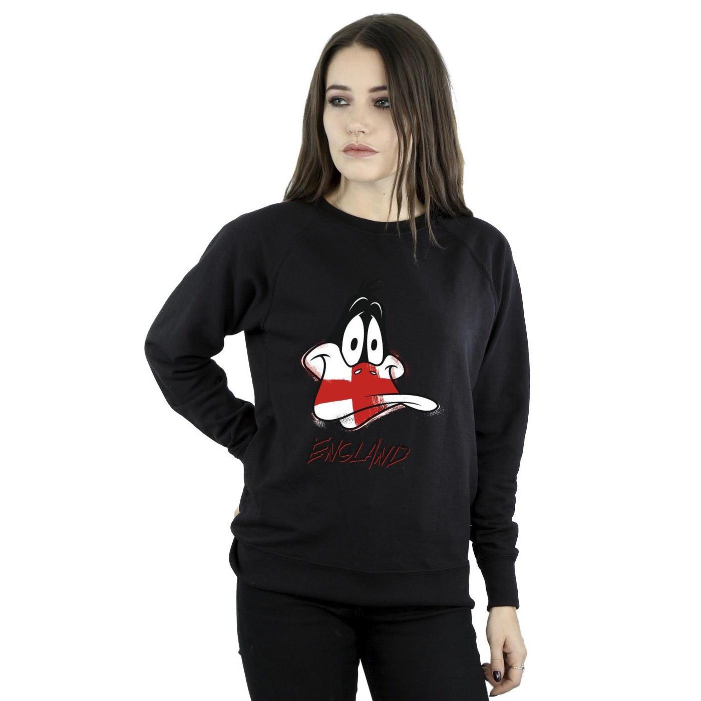 LOONEY TUNES  Sweatshirt Daffy England Face 