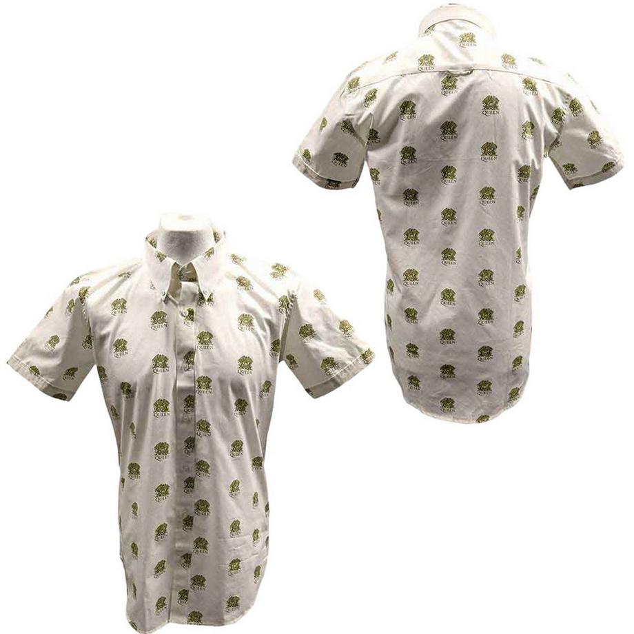 Queen Camicia a Maniche Corte con Stampa Su Intera Superficie  