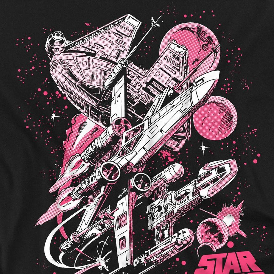 STAR WARS T-Shirt con Stampa Grafica Stile Fumetto Retro  