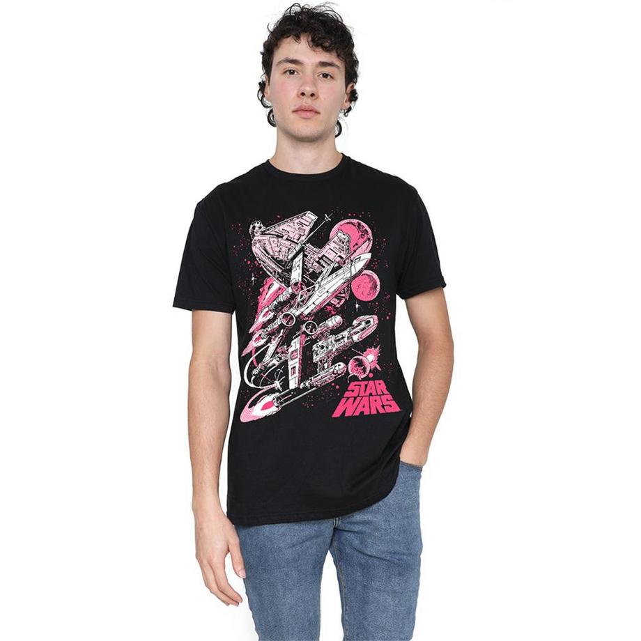 STAR WARS T-Shirt con Stampa Grafica Stile Fumetto Retro  