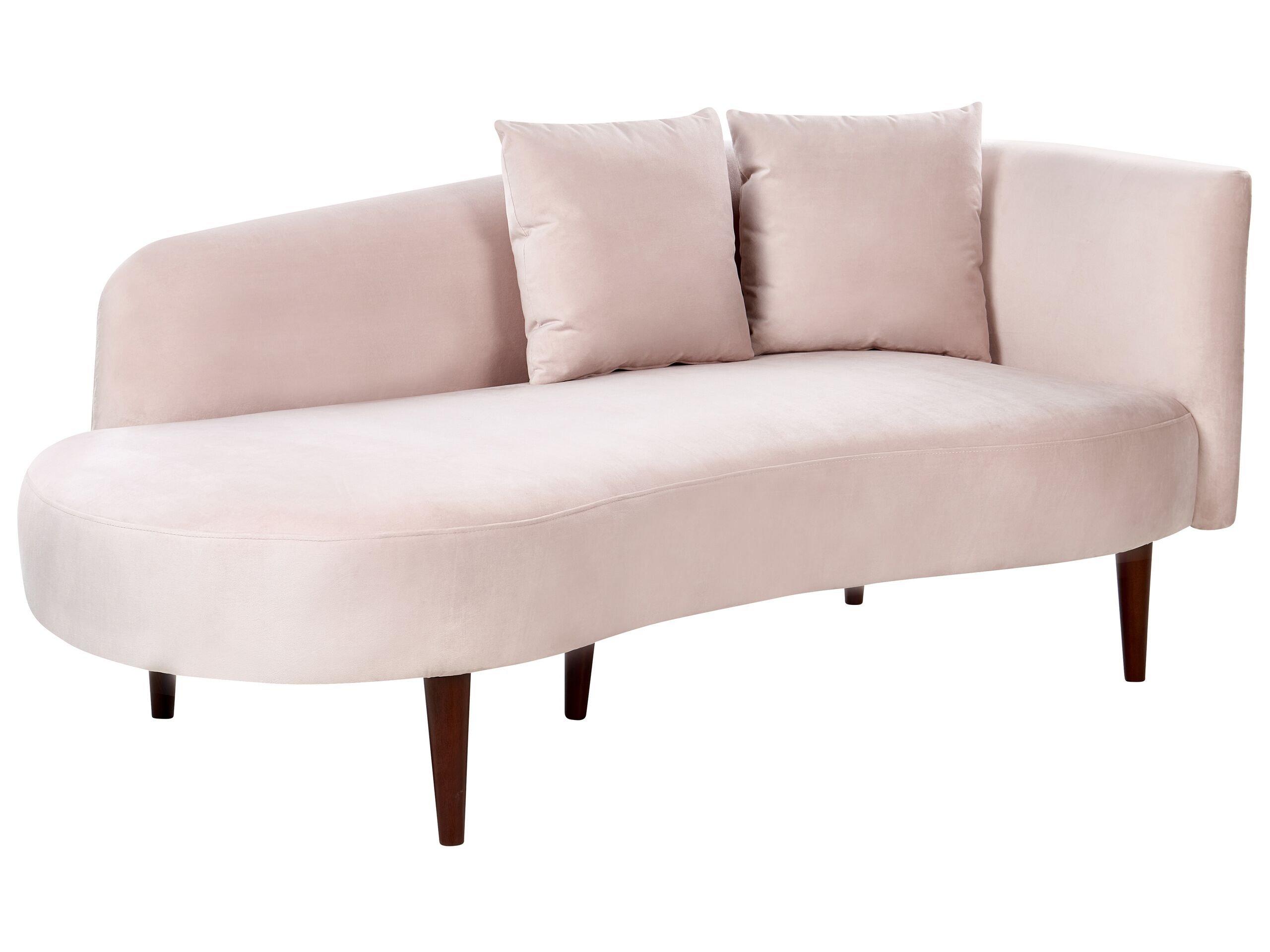 Beliani Chaiselongue aus Samtstoff Modern CHAUMONT  