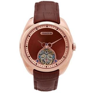 Heritor Automatic  Montre Heritor Automatic Roman Semi-Skeleton Leather-Band 