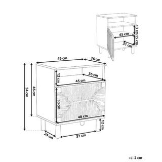 Beliani Comodino en Pannello di fibre (LDF) Moderno BONDI  