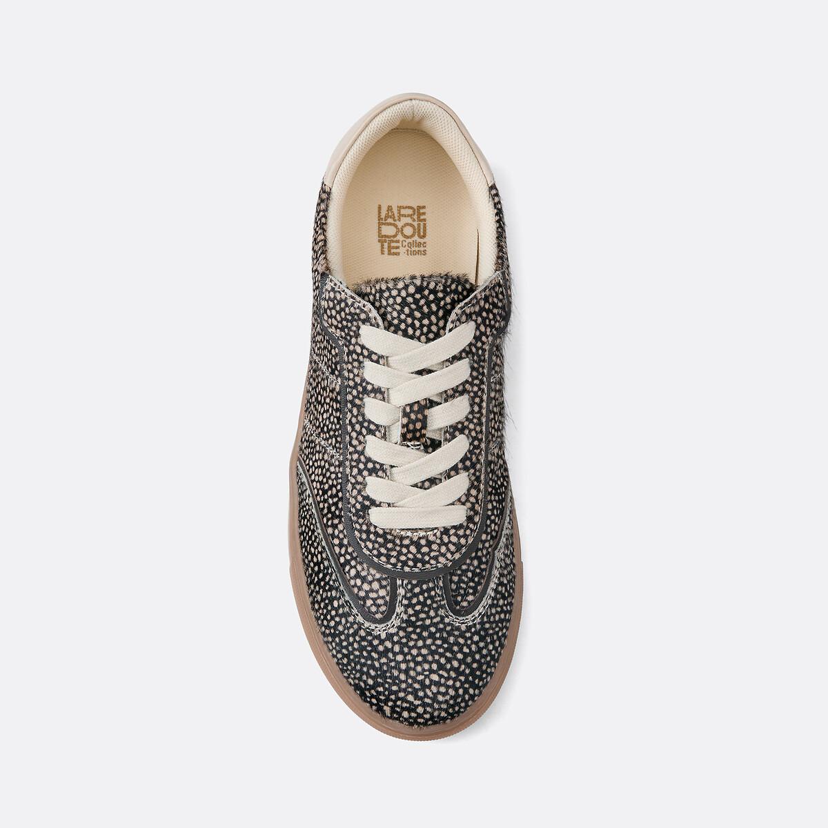 La Redoute Collections  Retro-Sneaker aus Leder mit Tiermotiv 