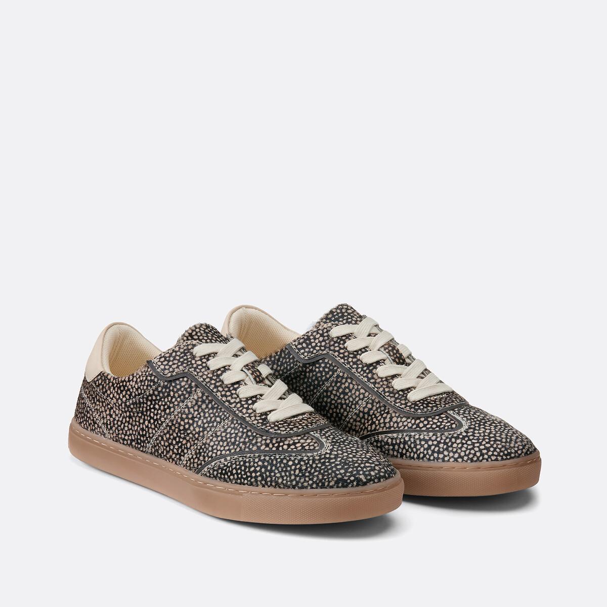 La Redoute Collections  Retro-Sneaker aus Leder mit Tiermotiv 