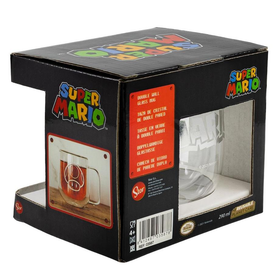 Stor Verre à double paroi Super Mario (290 ml) - Verre  