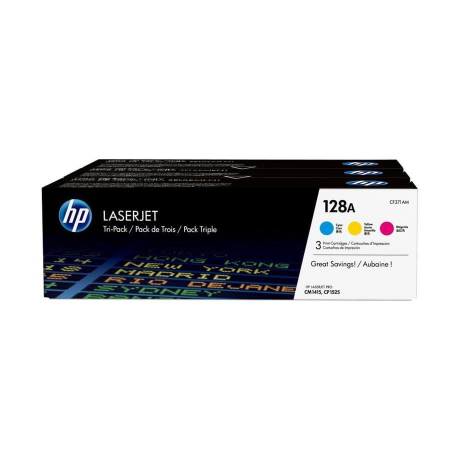 HP  CF371AM, LaserJet Druckkassette Tri-Pack Nr. 128A 