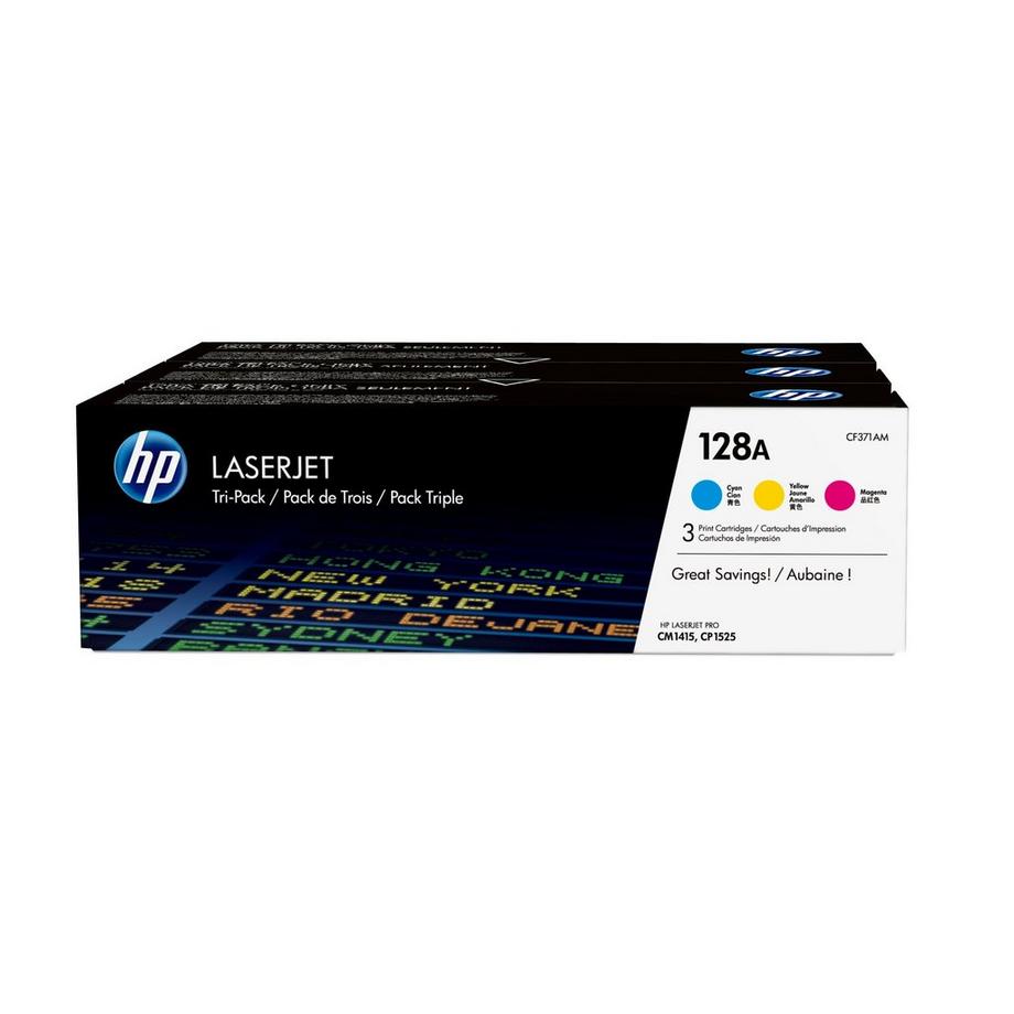 128A 3er-Pack CyanMagentaGelb Original LaserJet Tonerkartuschen
