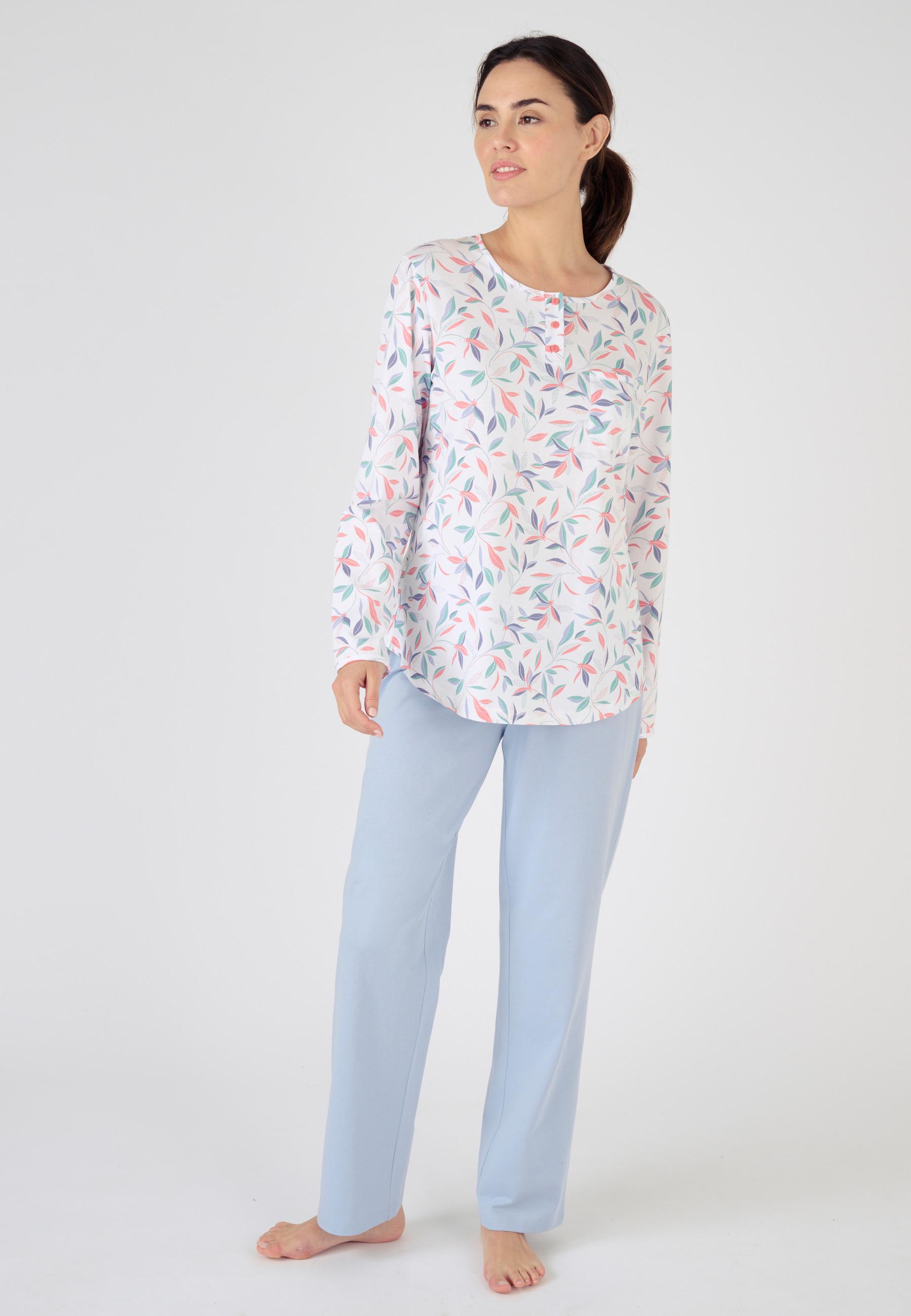 Damart  Lot de 2 pyjamas maille jersey pur coton peigné. 