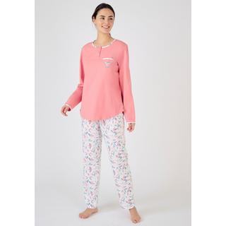 Damart  Lot de 2 pyjamas maille jersey pur coton peigné. 