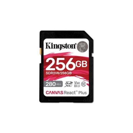 Kingston  256GB Canvas React Plus SDXC UHS-II 280R/150W U3 V60 for Full HD/4K 