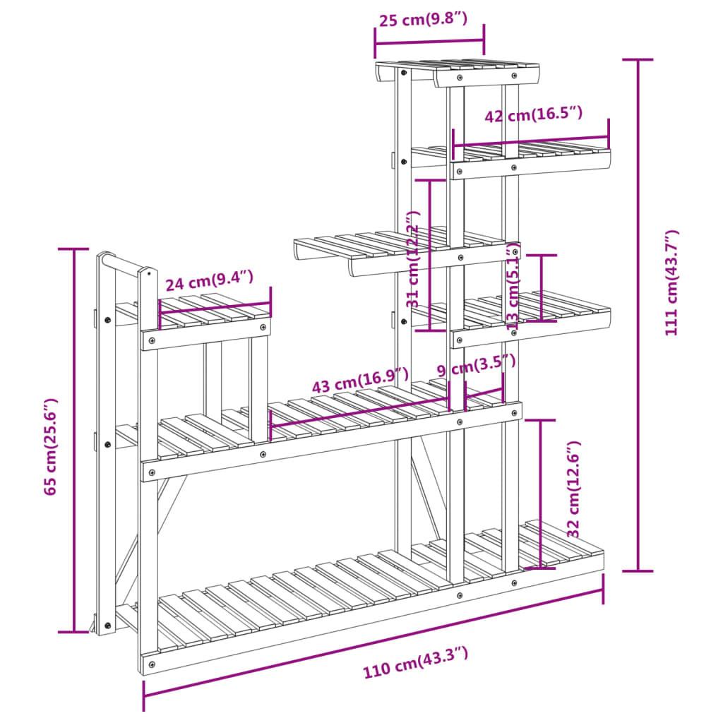 VidaXL portafiori Legno  