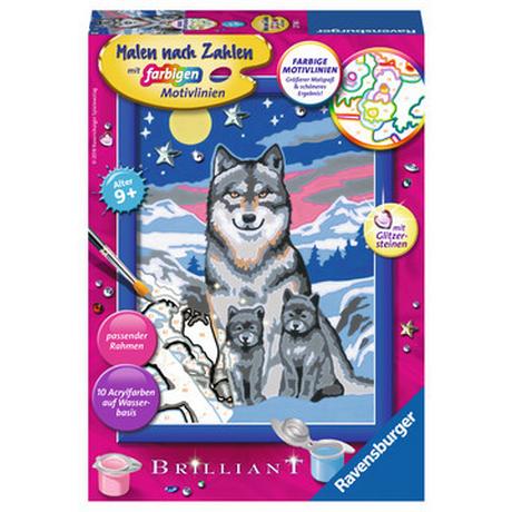 Ravensburger  Malen nach Zahlen Süsse Wolfsfamilie 