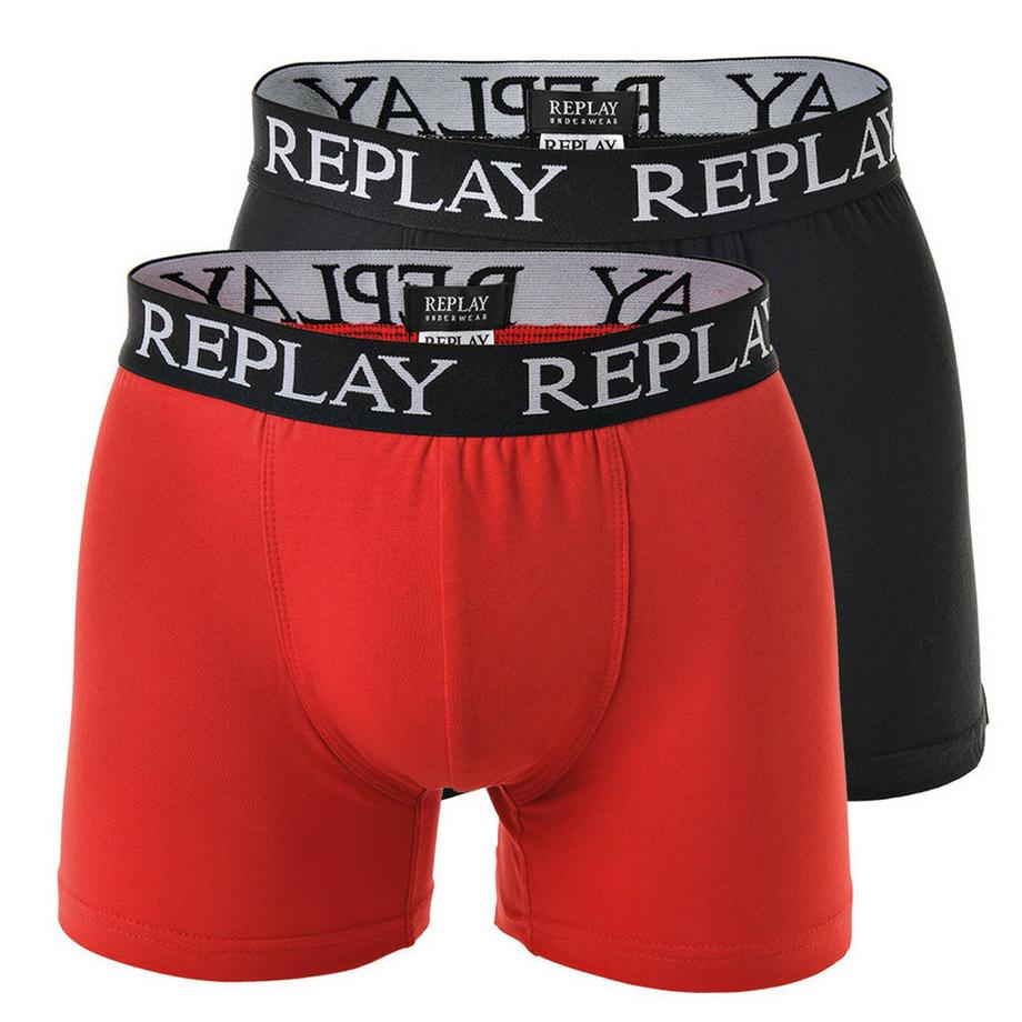 REPLAY Boxer Uomo Confezione da 2 Aderente  